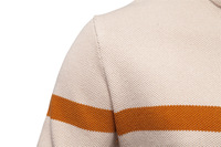 Pull en maille pour homme, design automne, demi-zip avec logo frontal, manches longues
