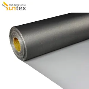Tela de fibra de vidrio recubierta de PTFE, tela resistente al calor para manga de aislamiento de tuberías de vapor
