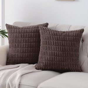 Fodera per cuscino in velluto a coste tinta unita, morbida e felpata, per testiera letto, cuscino decorativo per divano, stile bohémien - Product Image 3
