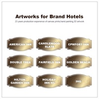 Art mural 3D pour hôtel 5 étoiles, œuvre en plâtre pour projets, toile abstraite encadrée, peinture sur cadre flottant