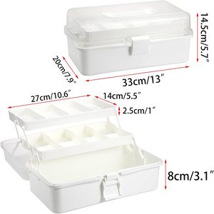 XinyiArt Caja Organizadora de 3 Capas Blanca para Suministros de Costura, Medicamentos, Herramientas, Manualidades y Arte - Product Image 3