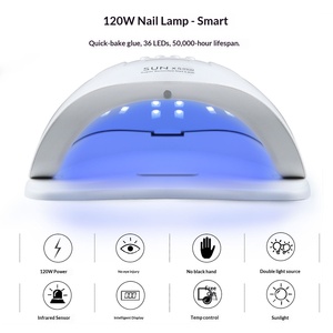 <span class=keywords><strong>Lampe</strong></span> à ongles UV LED 120W portable, directement de l'usine, pour le séchage du vernis gel, avec minuteur 10S/30S/60S/99S, modèle 5PLUS, manucure professionnelle - Product Image 2