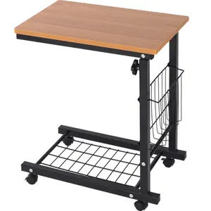 Table de chevet réglable avec roulettes inclinaison médicale pour hôpital et bureau à domicile, bureau d'ordinateur portable Mobile