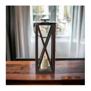 Produits faits à la main en bambou naturel lanterne rotin tissage bougeoirs en bois avec poignée pour la décoration intérieure - Product Image 1