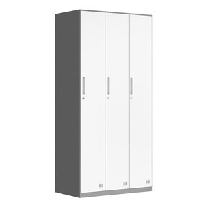 Personnel Dortoir Maison Chambre Vestiaire Fer Placard Gris Almirah Design Moderne Armoire En Métal Armoire 3 Portes En Acier Casier - Product Image 2