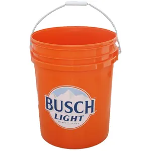 Plastic Bucket With Lid Wholesale Custom Logo 20L 5 Gallon Plastic Drum Buckets With Lid