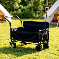 Chariot de camping pliable tout-terrain électrique robuste et étanche, chariot utilitaire portable pour loisirs en plein air et courses industrielles