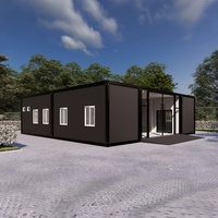 Maison mobile moderne anti-sismique en conteneur plat, ignifuge, à panneaux sandwich, démontable, préfabriquée, pour showroom automobile