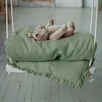 GOTS Certificate Eco Friendly Soft 100% French Linen ensemble de draps de lit pour bébé ensemble de housse de couette avec taie d'oreiller