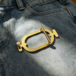 Hebilla de Cinturón de Acero Inoxidable de Alta Calidad con Logotipo Grabado con Láser, Cierre Duradero para Uso Diario en Cinturones de Jeans - Product Image 6