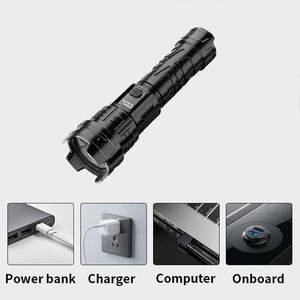 2025 New Arrival Flashlight <b>Rechargeable</b> <b>LED</b> <b>Light</b> Portable Waterproof High Lumens Tactical Torch for Camping - Product Image 4