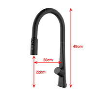 Robinet de cuisine intelligent haut de gamme avec capteur, 3 modes, bec pivotant extractible, mélangeur de cuisine sans contact, affichage numérique LED, robinet d'évier de cuisine