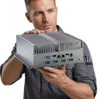Mini PC industriel sans ventilateur avec processeur Intel I5-520M intégré, 2 ports LAN, 6 ports COM, 6 ports USB, large plage de température, CE RoHS