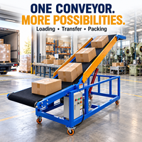 Convoyeur à bande inclinée pliable hydraulique Nuojiesi de haute qualité, équipement industriel de chargement/déchargement, convoyeur à hauteur réglable