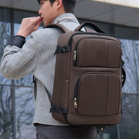 Fuliya sac d'ordinateur à la mode étanche Oxford décontracté pour étudiants sac à dos pour ordinateur portable antivol avec verrouillage par mot de passe pour les voyages d'affaires