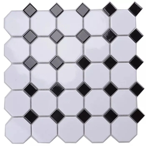 Carrelage de salle de bain italien mm, carrelage de mosaïque de sol noir et blanc, vinyle auto-adhésif, décor de carrelage mural pour sol marocain - Product Image 2