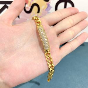 Jxx 24K Gold-Plated Zircon Bracelet for Women Trendy Wholesale Brass Jewelry Stylish Gold-Plated <b>Accessories</b> - Product Image 5