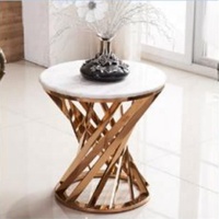 Table d'appoint ronde légère de luxe avec cadre de table basse en verre 10 métal moderne personnalisé pour la maison salon tache inoxydable