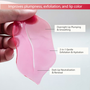 Masques pour les lèvres en cristal de collagène, masques pour les lèvres roses pour hydrater, nourrir, anti-âge et anti-rides, patchs pour les lèvres en gel - Product Image 2