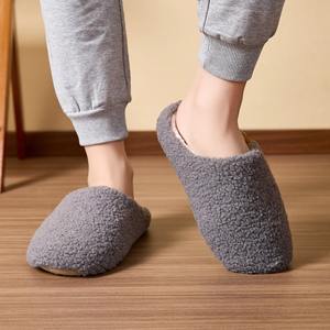 Chaussons d'hiver chauds pour enfants, en polaire et coton, semelle extérieure en TPR souple, antidérapants, pour l'intérieur, à bout fermé, antidérapants, pour l'automne - Product Image 2