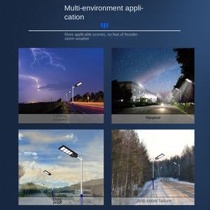 ไฟถนน LED พลังงานแสงอาทิตย์60W 80W 100W 120W W แบบบูรณาการกลางแจ้งพร้อมแผงโซลาร์เซลล์ขนาด80 6V 50000W กันน้ำใหม่สำหรับภูมิทัศน์ - Product Image 3