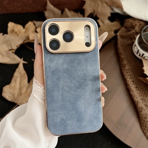 เคสโทรศัพท์หนัง PU ลายหนังแกะ สำหรับ iPhone Air 11 12 13 14 15 16 17 Pro Max สไตล์วินเทจ หนังแกะเคลือบเงา เรียบง่าย ดูเป็นธุรกิจ - Product Image 5