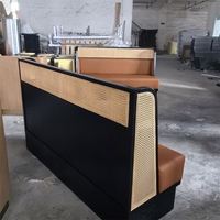 Factory Direct Niedriger Preis Gepolsterte Stand Eck sitze Leder und Holz Schnitts ofa für Restaurants Stand Bank Sitze