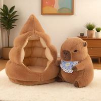 Peluche Capybara en Gros Ultra Douce en Coton PP Brodé, Coussin Apaisant Anti-Stress pour Anniversaire