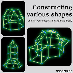 Jeu <span class=keywords><strong>de</strong></span> balle pop-up qui brille dans le noir, kit <span class=keywords><strong>de</strong></span> construction <span class=keywords><strong>de</strong></span> <span class=keywords><strong>fort</strong></span> <span class=keywords><strong>de</strong></span> jeu intérieur pour enfants, kit <span class=keywords><strong>de</strong></span> construction <span class=keywords><strong>de</strong></span> maison <span class=keywords><strong>de</strong></span> jeu, tente lumineuse pour enfants - Product Image 4