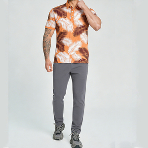 <strong>2026</strong> Hot Sale 100% Cotton Fabric All Over Print Beach Summer Mens <strong>Polo</strong> Shirt Short Sleeve Quick Dry Buttons Hawaiian Shirt - Product Image 3
