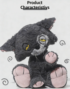 Peluche Personalizzato di Lupo Grigio Grigolone con Zampe Rosa - Product Image 4