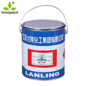 Empty Quart Clear Paint Cans with lever Lids Metal Paint Cans tin can packing for glue and coating