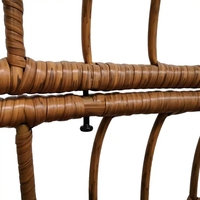 Chaise en rotin d'extérieur moderne, tissage brun neutre, cadre en acier, siège pivotant, garantie de 2 ans pour cour contemporaine