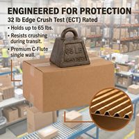 Boîte d'emballage en carton ondulé brun personnalisée, vente en gros, boîte d'expédition imprimée, emballage en carton ondulé pour envoi postal aérien