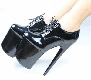 Zapatos Mujer De Talons Patent Leather 20cm Plus Size <b>Pole</b> <b>Dance</b> Stripper Shoes Platform Heels for Women - Product Image 2