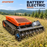 Tondeuse à fléaux électrique sans fil télécommandée 1000 mm pour terrasses et vergers en montagne