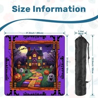 Tapis de table universel pour machine de Mahjong d'Halloween, jeu de cartes, absorbant l'eau, antidérapant, résistant à l'usure, isolation phonique, diatomite
