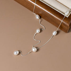 S925 Silver Fresh and <b>Sweet</b> Temperament Exquisite Simple Wind Balloon Dog Pearl Broken <b>Necklace</b> Y02239 Fine Pendant <b>Necklaces</b> - Product Image 5