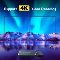 H96 MAX Amlogic S905W2 STB 4K Streaming Personalizado 4GB RAM WIFI6 Internet Tv Box Google Smart Android Set-top TV Box Sin TV