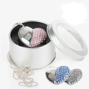 Heart-Shaped Diamond Pen USB Flash Drive 2.0/3.0 Interface 32GB Built-in Memory Variety Including 64GB 16GB 8GB 2GB 1GB 256MB