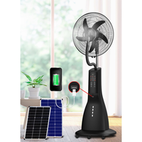 Kipas Angin Plastik Digital Elektrik dengan Remote Control, Semprotan Kabut, Osilasi, Timer untuk Hotel, Luar Ruangan, Rumah Tangga, Baterai