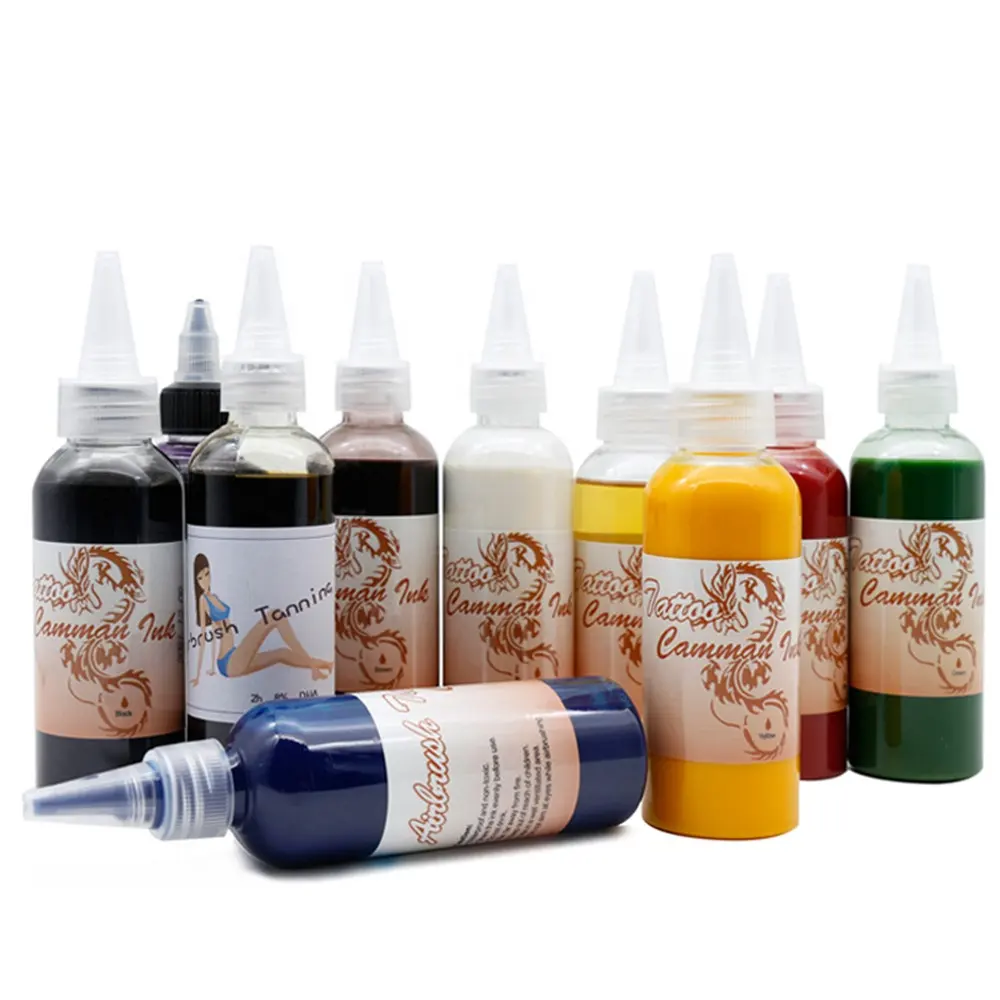 100ml Semi Permanent Airbrush Temporäre Tätowierung Gemeinsame Tinte für Body Art Gloss Tint Paint Beauty Pigment Makeup Supplies