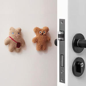 Autocollant anti-choc pour poignée de porte de chambre d'enfant, style coréen, style Instagram, <span class=keywords><strong>petit</strong></span> ours en peluche, silencieux, à coller derrière la porte - Product Image 2