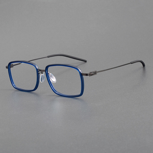 L1010 alta calidad titanio Vintage <span class=keywords><strong>Retro</strong></span> cuadrado espectáculo marco oro sólido ligero diamante prescripción gafas gran oferta - Product Image 3