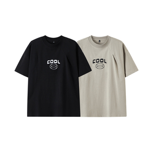 Diseño de logotipo personalizado verano nueva americana suelta manga corta hombres Simple Casual camiseta transpirable moda fresco al aire libre - Product Image 1