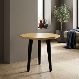 Modern Durable Handmade Wooden End <b>Table</b> Octagonal Tabletop Natural Solid Wood <b>Legs</b> Minimalist <b>Coffee</b> <b>Table</b> <b>for</b> Home Office - Product Image 5