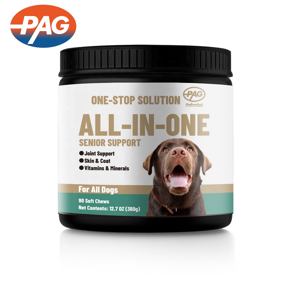 Поливитаминные мягкие жевательные средства для собак, поддерживающие здоровье сердца, уход за кожей, 10 в 1, витамины для собак