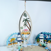 Planche de surf de style méditerranéen décoration en bois d'océan d'été ornements de vacances sur le thème nautique pour la décoration de la maison