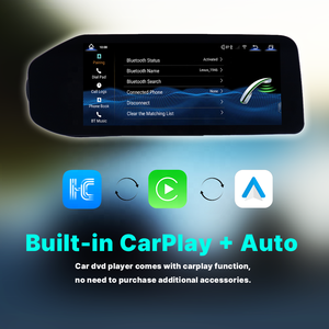 เครื่องเล่นดีวีดีในรถยนต์ วิทยุติดรถยนต์ หน้าจอ 12.3 นิ้ว Qualcomm Snapdragon Android 14 รองรับ Carplay ระบบนำทางมัลติมีเดีย สำหรับ Lexus <span class=keywords><strong>ES</strong></span> ปี 2013-2017 - Product Image 4