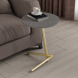Side <strong>Table</strong> <strong>Marble</strong> Nordic Sofa Balcony Living Room Furniture Oak Coffee Bed <strong>Bedside</strong> Round Accent Gold Metal End Modern Side <strong>Table</strong> - Product Image 3